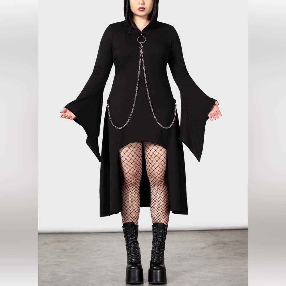 Killstar Malice in Chains Cloak Dress Black